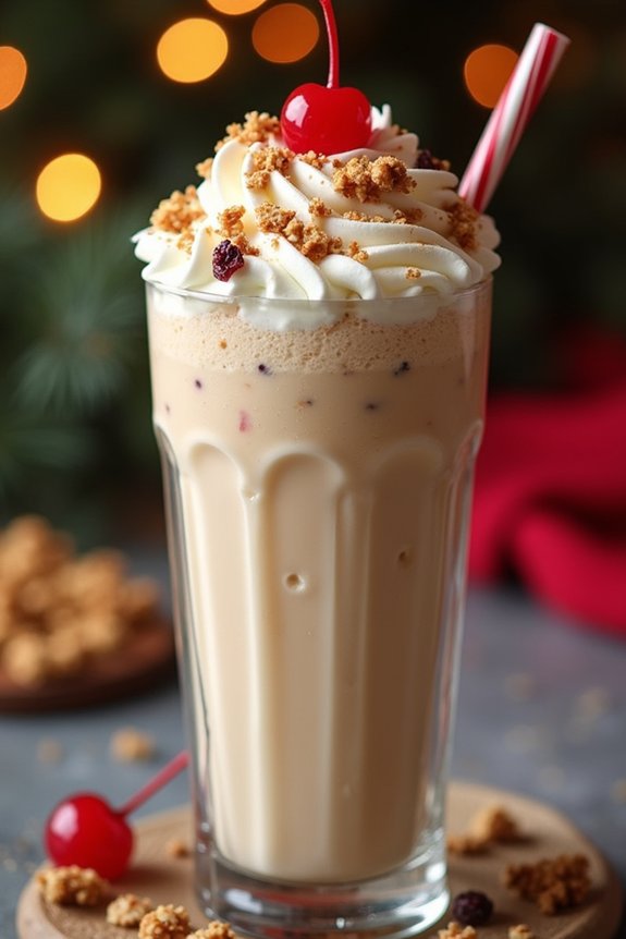 festive fruitcake milkshake delight