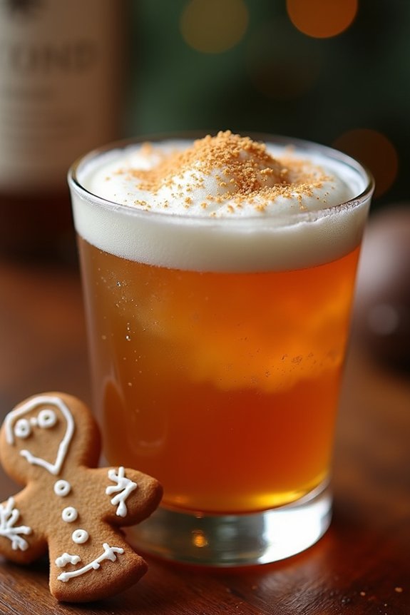 festive gingerbread gin cocktail