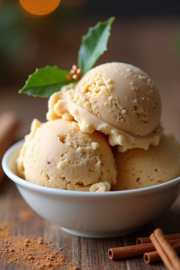 festive gingerbread ice cream