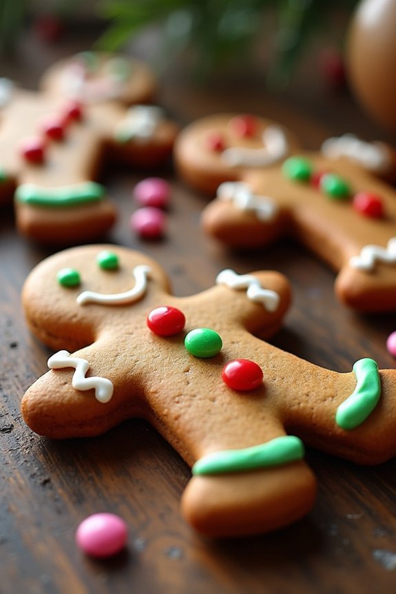 festive gingerbread men cookies