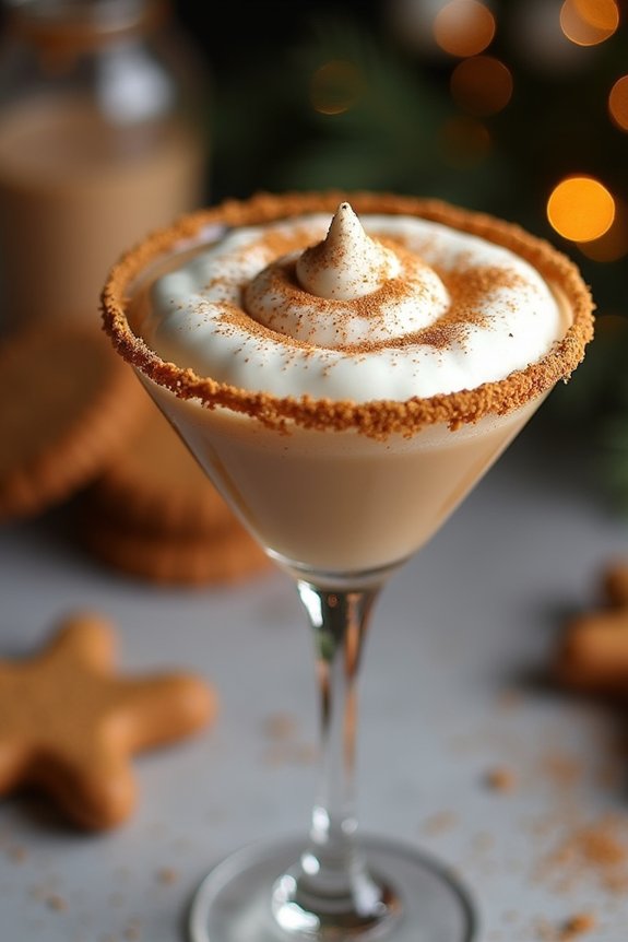 festive gingerbread vodka cocktail