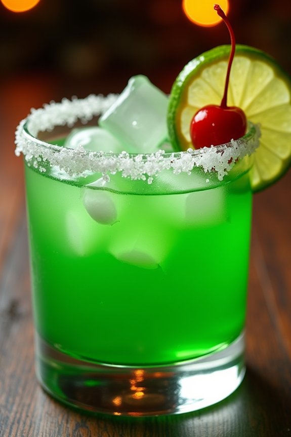 festive grinch inspired margarita recipe