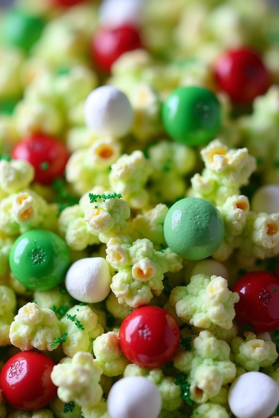 festive grinch popcorn treat