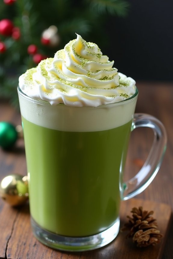 festive grinch s matcha latte
