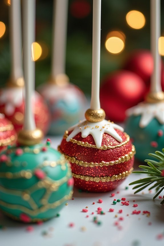 festive holiday cake pops
