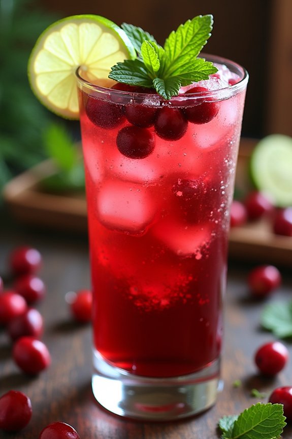 festive holiday cranberry cocktail