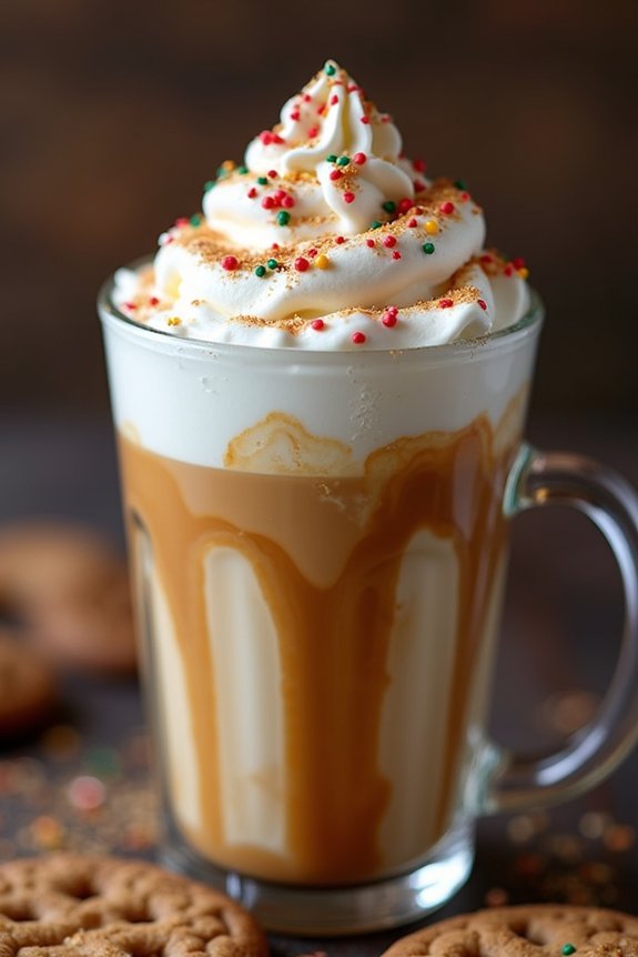 festive homemade sugar cookie latte