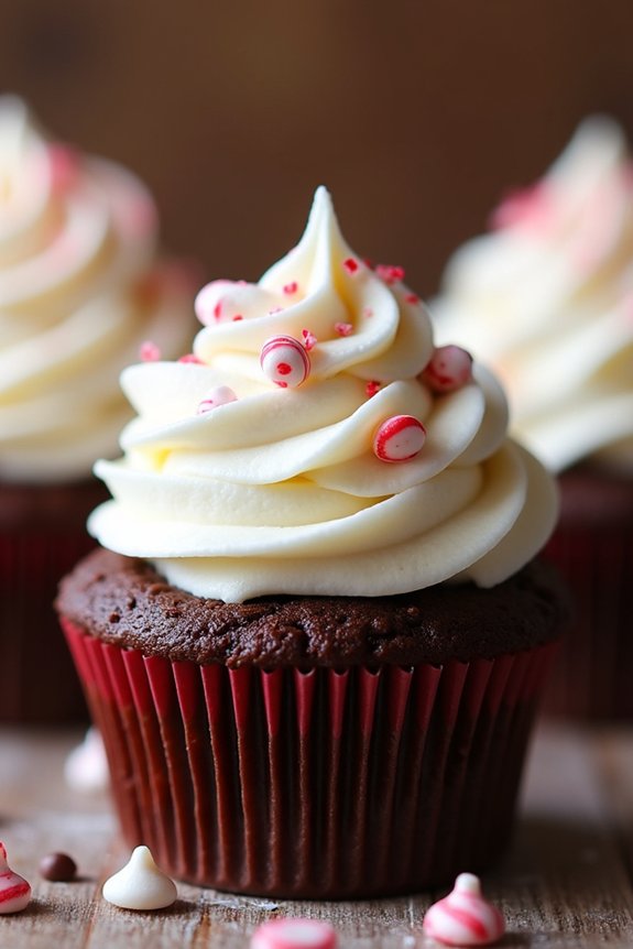 festive hot chocolate cupcakes