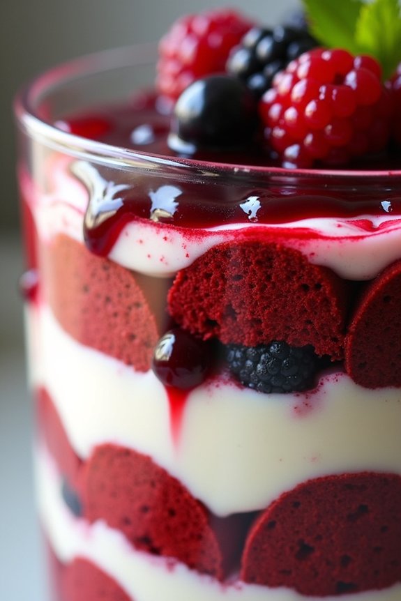 festive layered dessert trifle