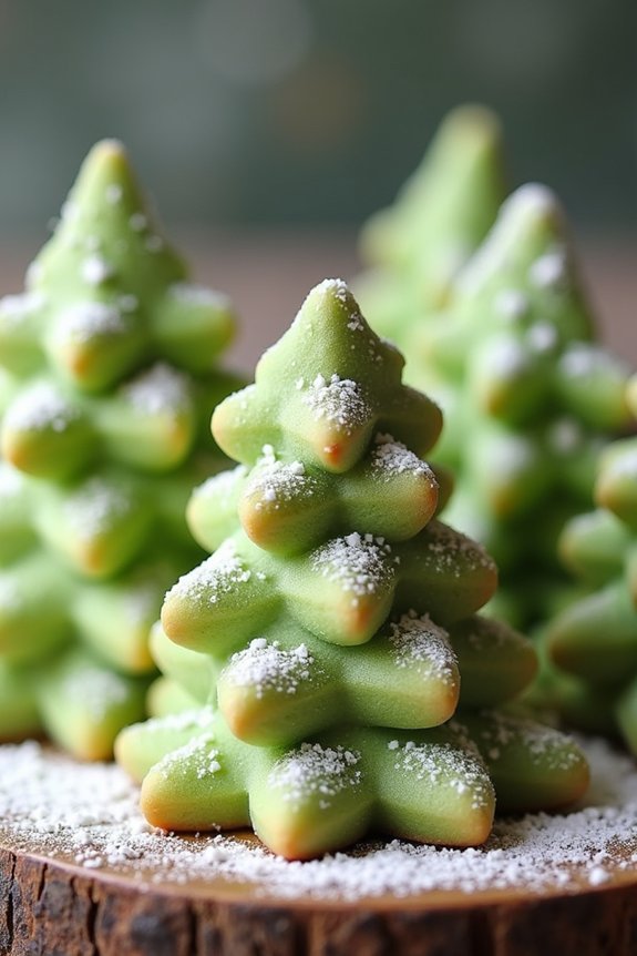 festive matcha holiday cookies