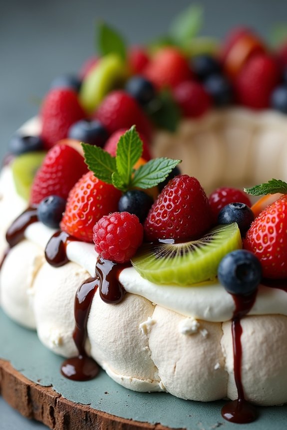 festive meringue dessert centerpiece