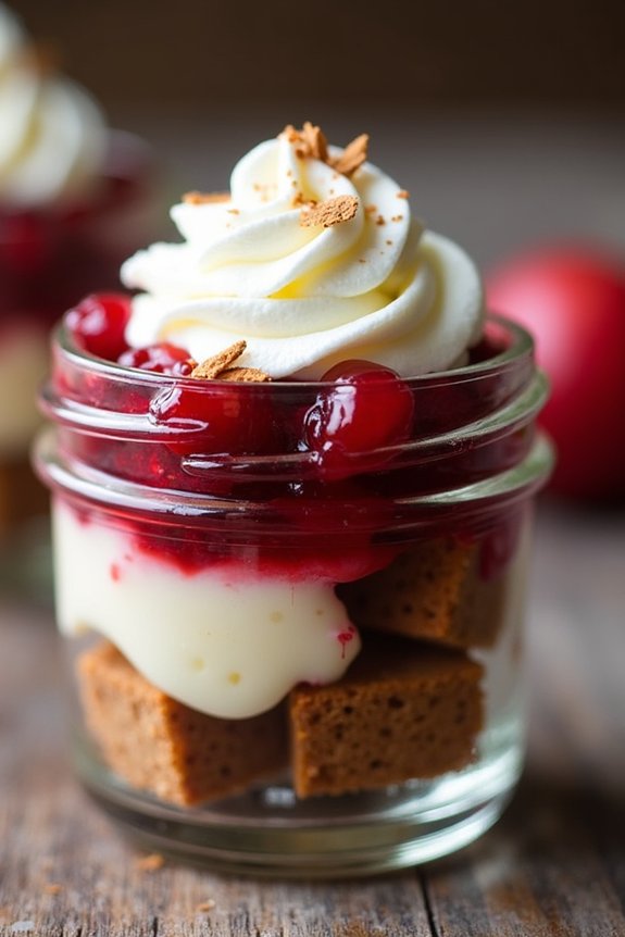 festive mini gingerbread trifles