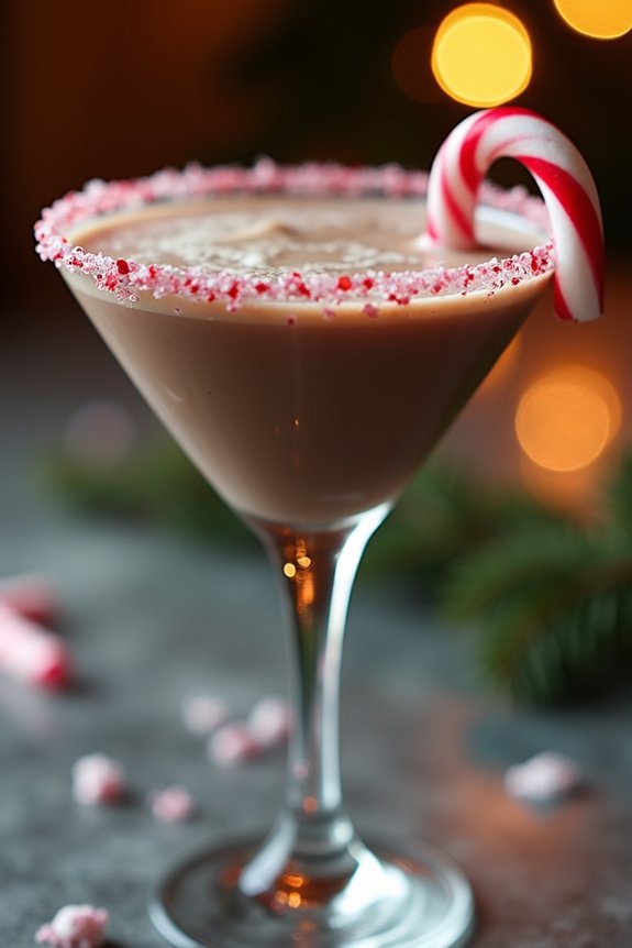 festive mint chocolate martini