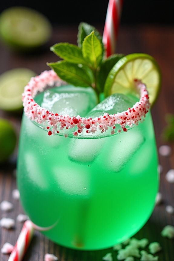 festive minty gin cocktail