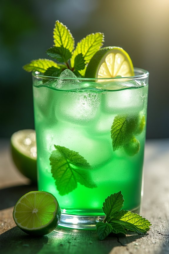 festive minty holiday mocktail