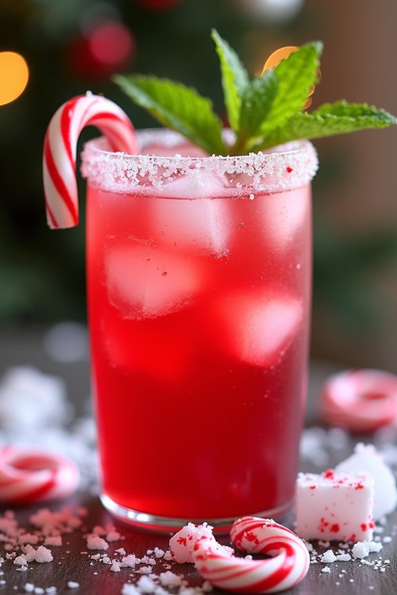 festive minty holiday punch