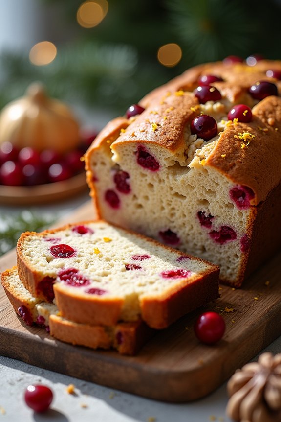 festive moist cranberry nut bread