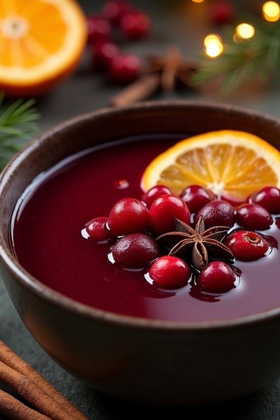 festive mulled wine soup