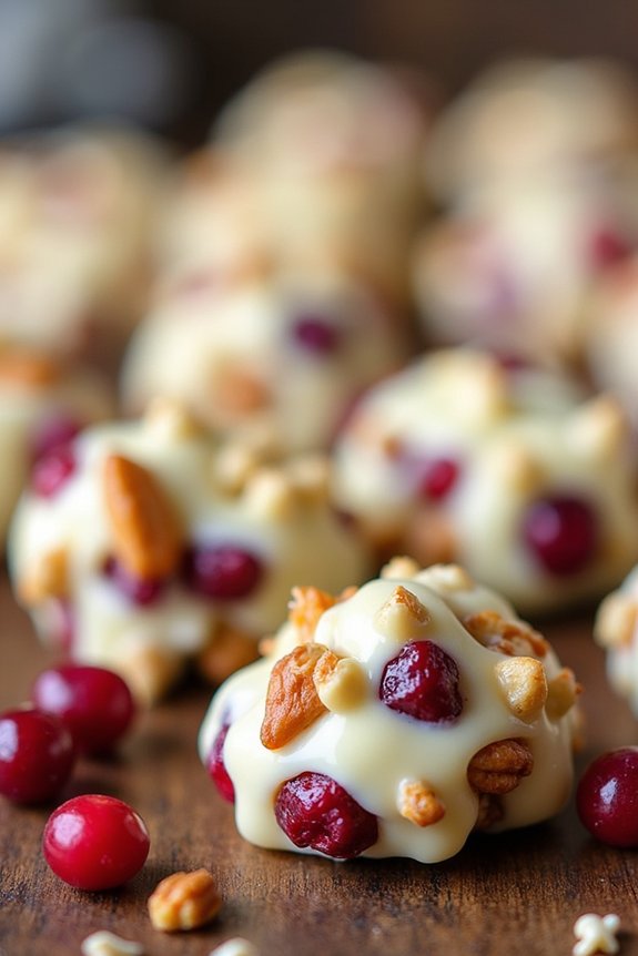 festive no bake chocolate clusters