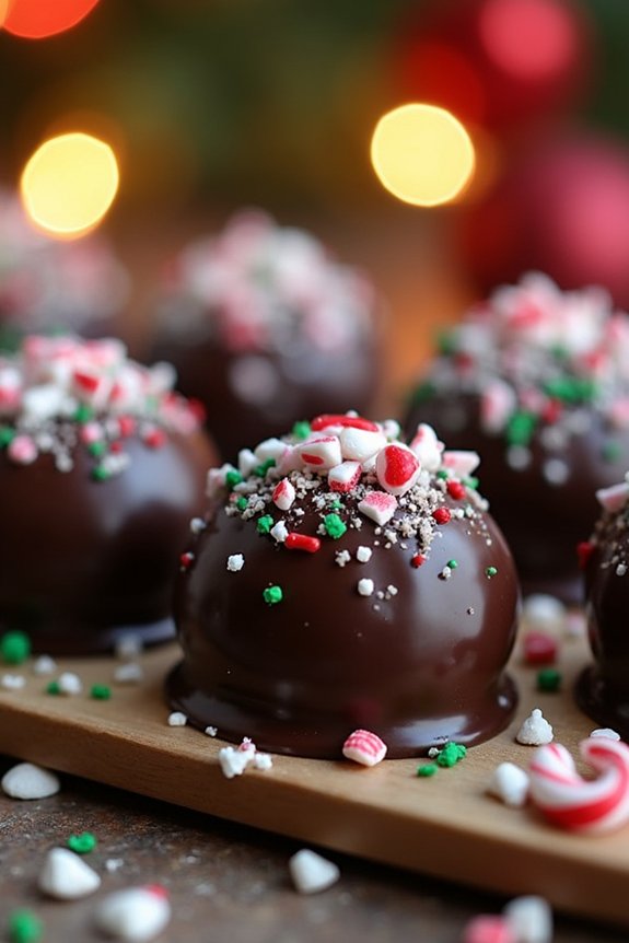 festive no bake chocolate truffles