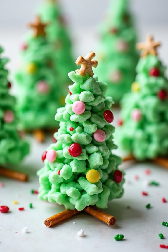 festive no bake tree cookies
