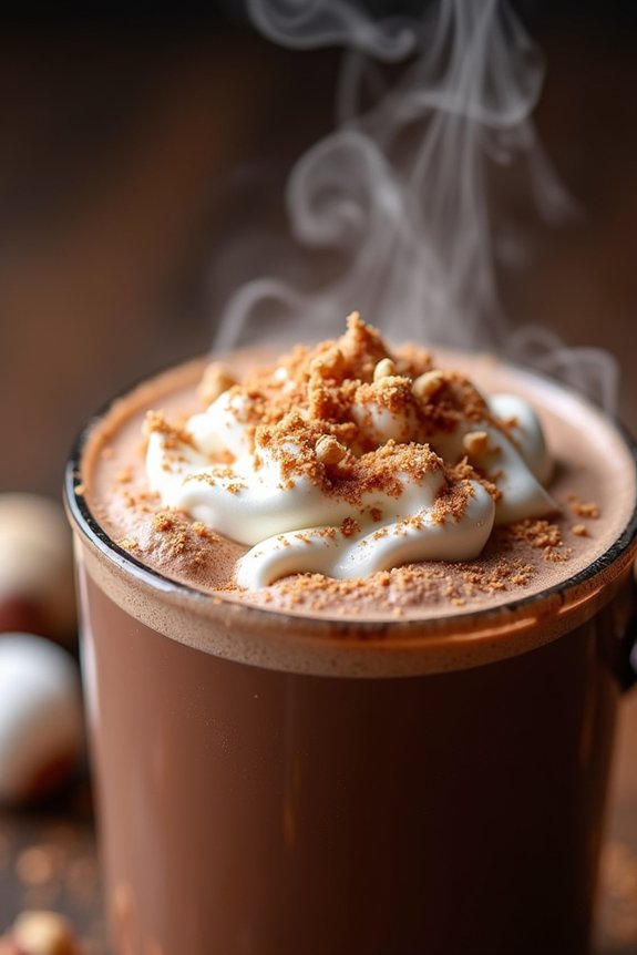 festive nutty hot chocolate