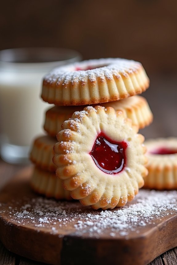 festive nutty jam cookies
