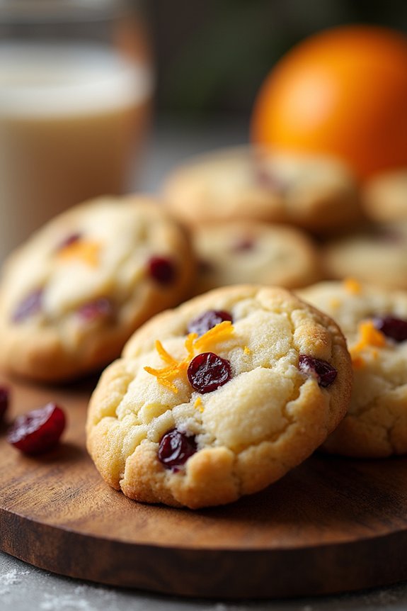 festive orange cranberry cookies