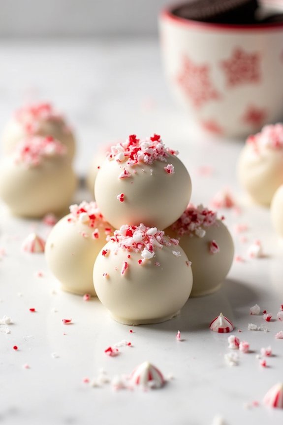 festive oreo peppermint truffles