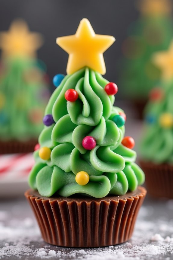 festive peanut butter trees