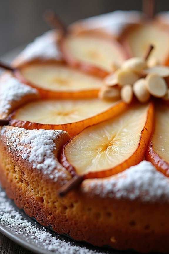 festive pear almond dessert