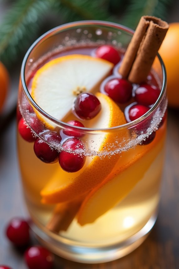 festive pear cinnamon sangria
