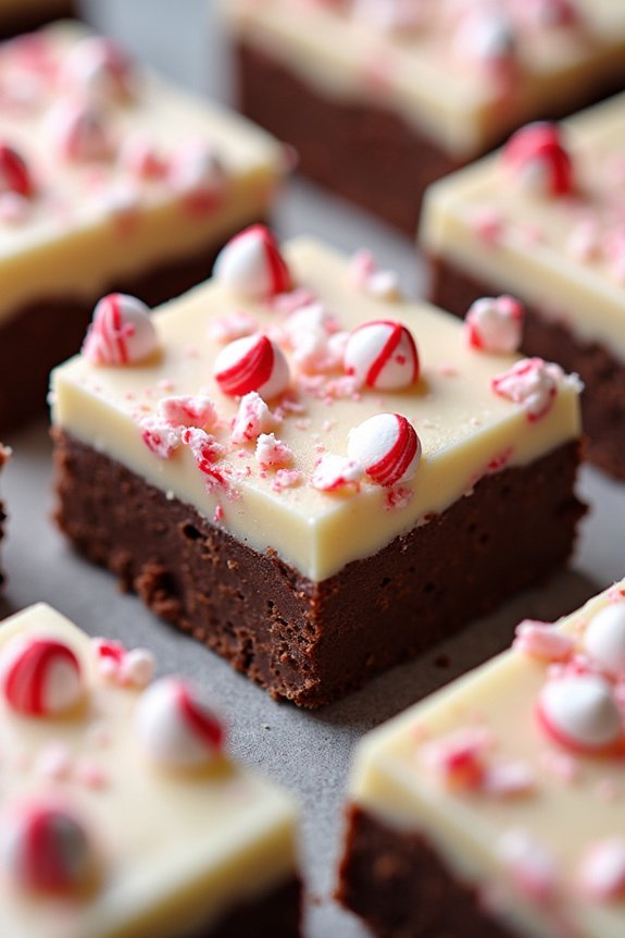 festive peppermint bark fudge