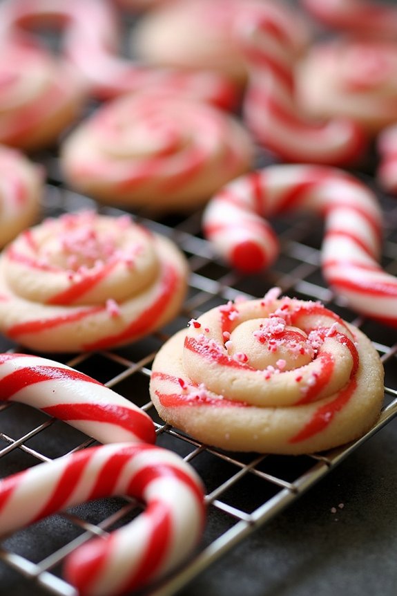 festive peppermint candy cane cookies