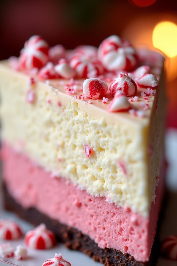 festive peppermint cheesecake delight