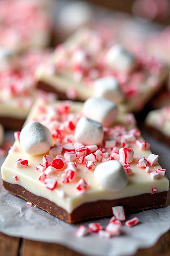 festive peppermint chocolate bark