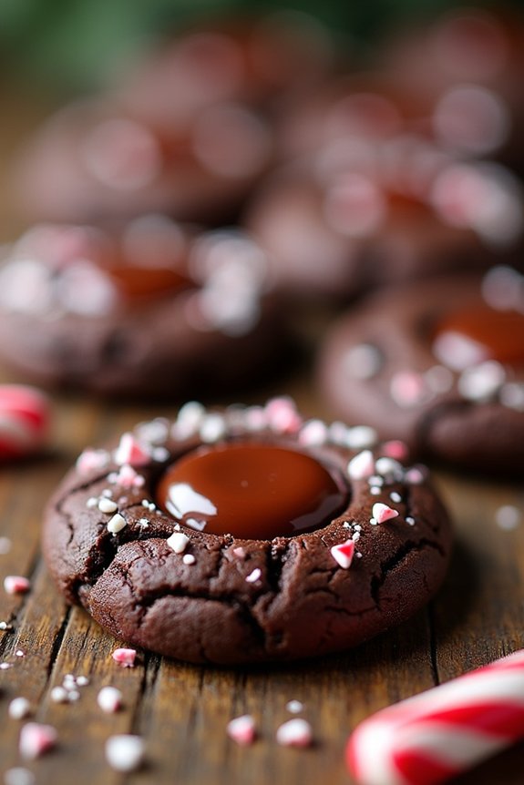 festive peppermint chocolate cookies