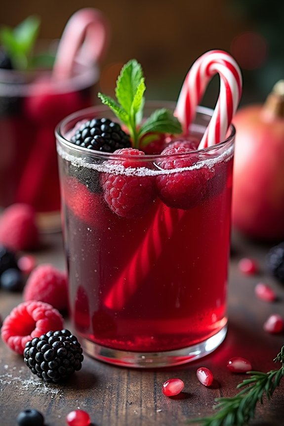festive peppermint chocolate sangria