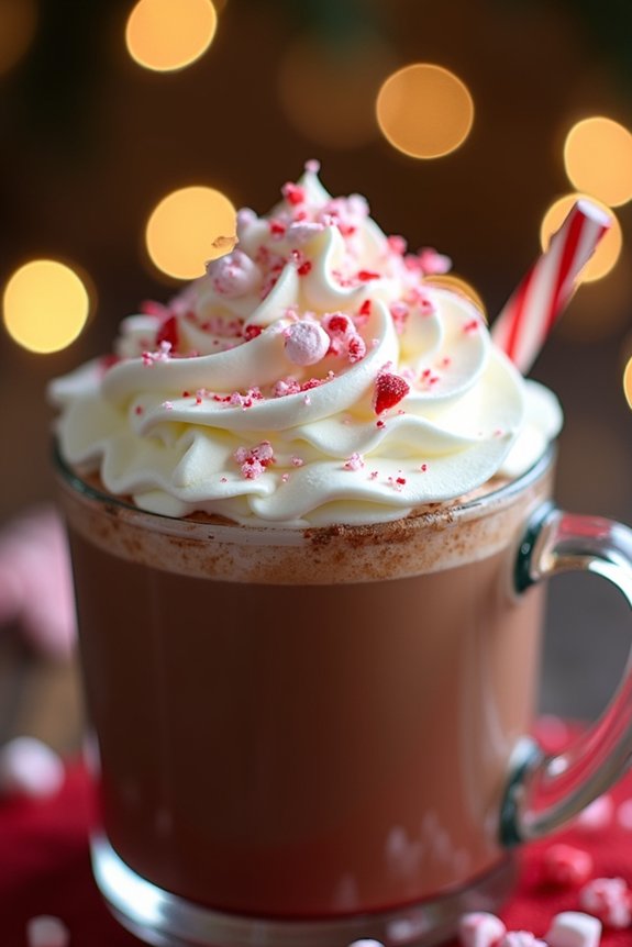 festive peppermint hot chocolate
