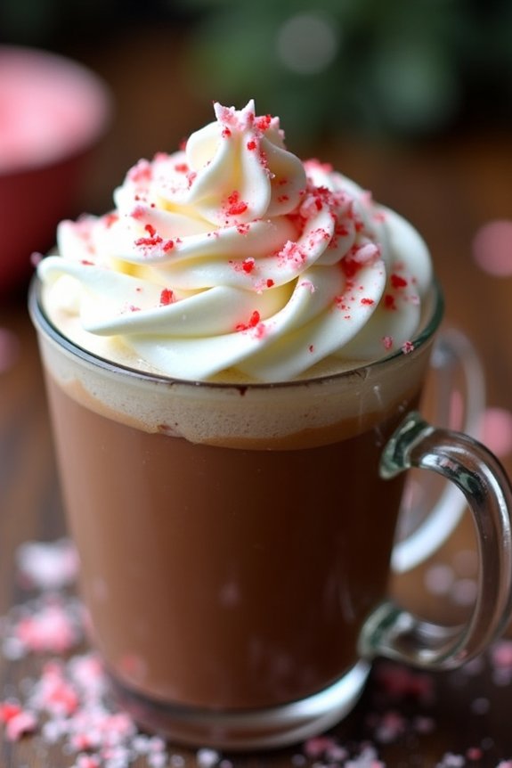 festive peppermint hot chocolate