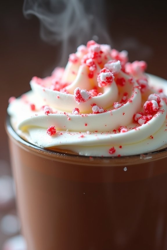 festive peppermint hot chocolate
