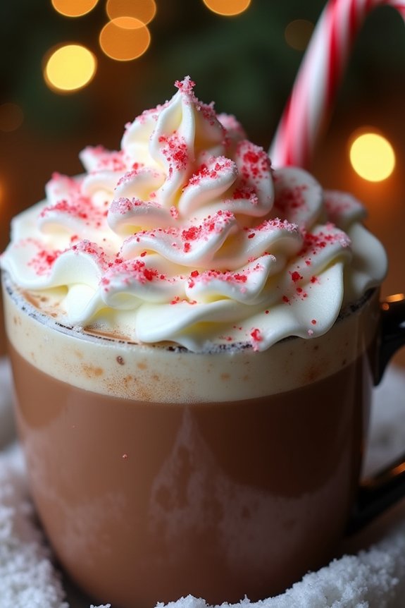 festive peppermint hot chocolate