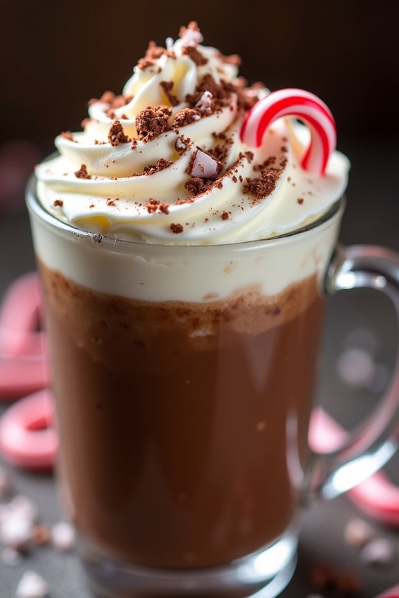 festive peppermint mocha mocktail