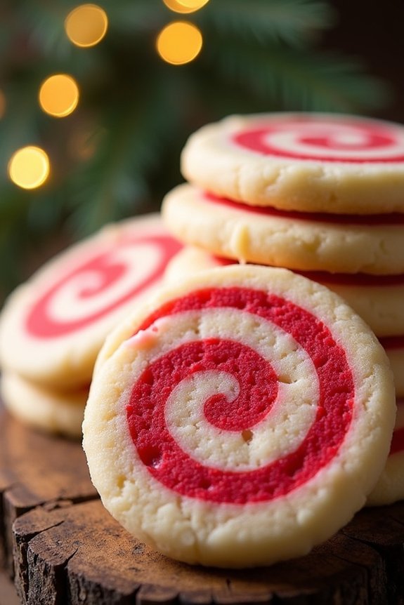 festive peppermint swirl cookies