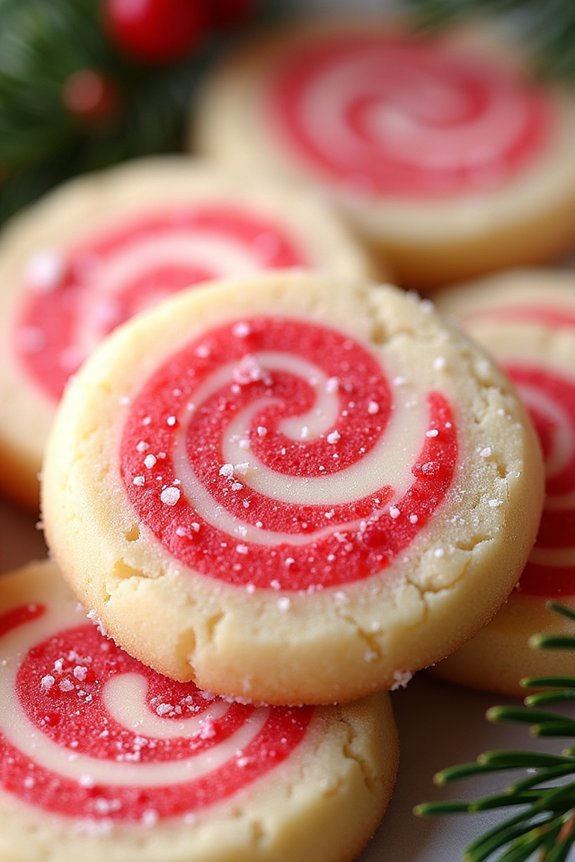 festive peppermint swirl cookies