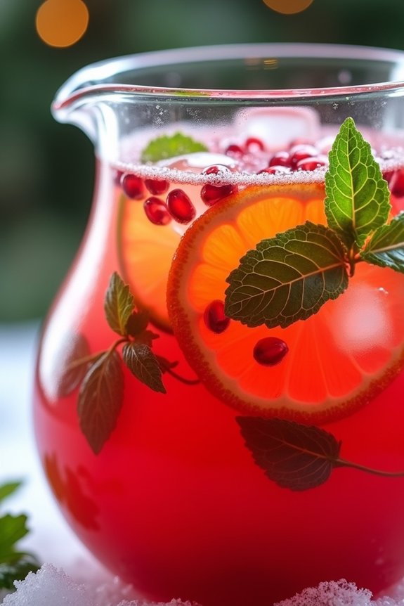 festive pomegranate holiday punch