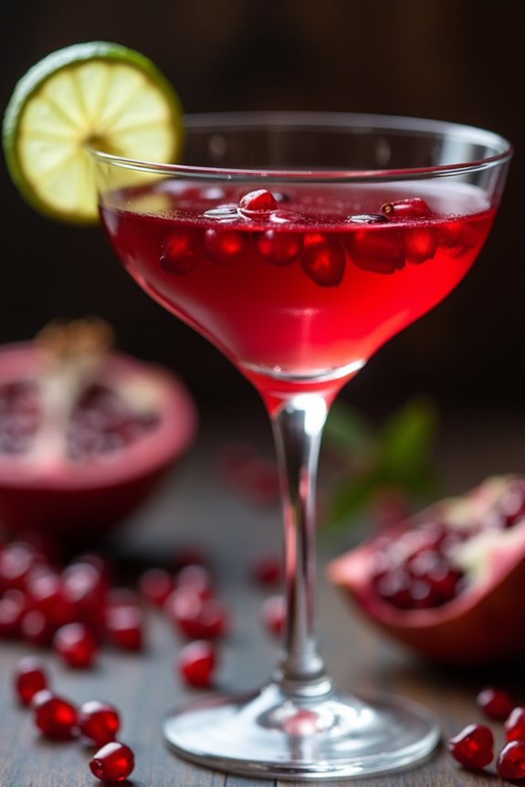 festive pomegranate martini recipe