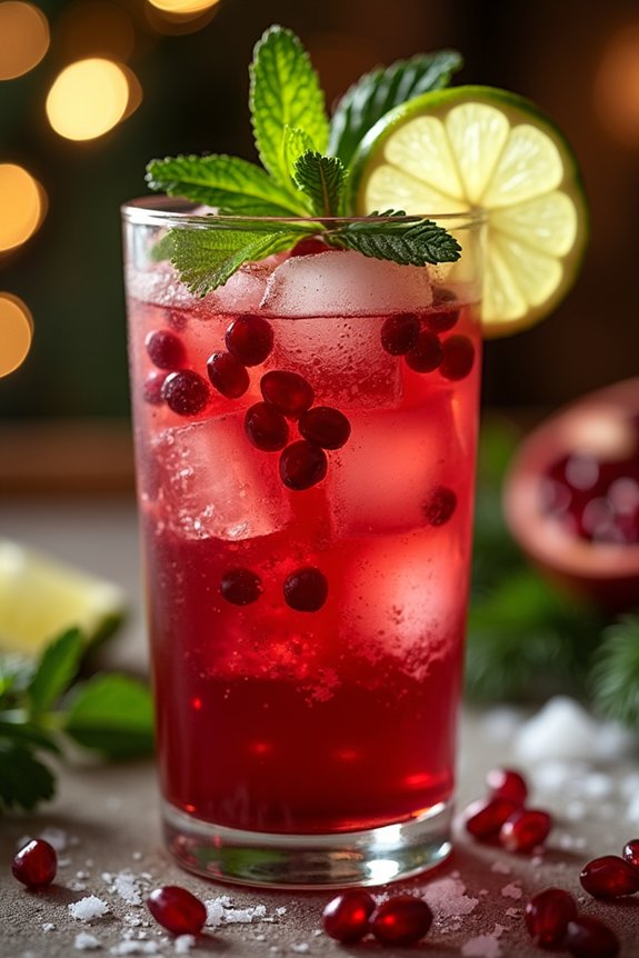 festive pomegranate mojito recipe