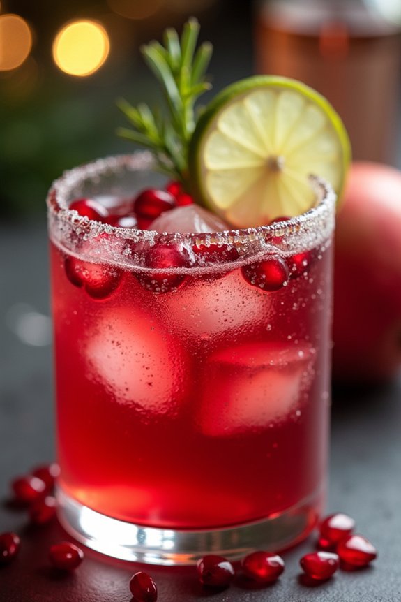 festive pomegranate tequila cocktail
