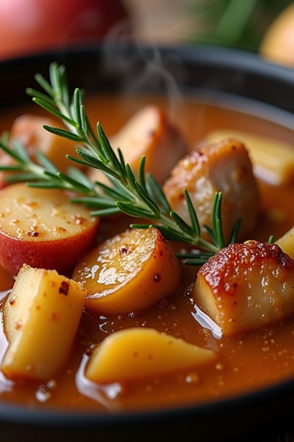 festive pork and apple stew